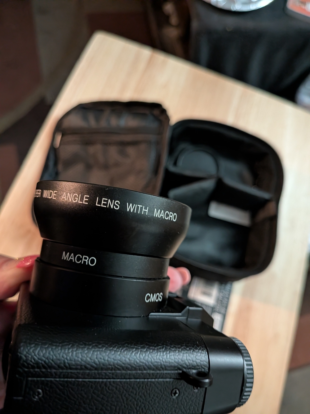 Black Wide-Angle Macro Camera Lens Accessory - Black